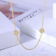 Tory Burch Delicate T Logo Gold Stationary Necklace