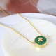 Tory Burch WHITE - MALACHITE - LAPIS Pendant Necklace