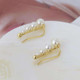 Kate Spade White Pearl Gold Drop Dangle Mini Linear Holiday Earrings w/ Gift box Luxe Galaxy