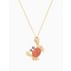 Kate Spade Gold Tone Shore Thing Red Crab Crystal Pave Pendant Necklace Luxe Galaxy