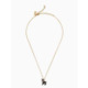 Kate Spade Gold Tone Ma Chérie Antoine Dog Crystal Pave Pendant Necklace Luxe Galaxy