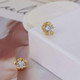 Kate Spade White Crystal Gold Small Stud Earrings w/ Gift Box Luxe Galaxy