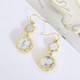 Kate Spade White Marble Stone Drop Dangle Earrings w/ Gift Box Luxe Galaxy