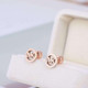 Michael Kors Rose Gold Logo Cut-out Stud Earrings w/ Gift Box Luxe Galaxy