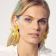 Lele Sadoughi Bright Yellow Crystal Lily Drop Earrings Luxe Galaxy