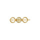 Tory Burch Miller Pave Crystal Hair Clip Barrette - Gold