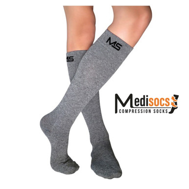 MAEE compression socks グレー 23-25cm MediSocs_Grey_Logo__86501.
