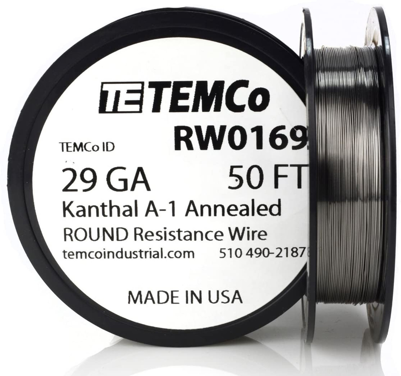 29 AWG 50 ft Kanthal A-1 round resistance wire. - TEMCo