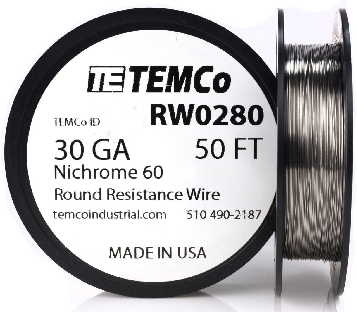 れいこ 30 AWG 50 ft Nichrome 60 Resistance Wire - TEMCo Industrial