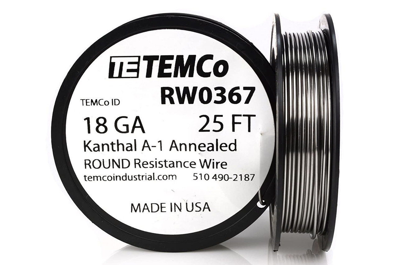 TEMCo Kanthal A1 wire 25 Gauge 50 Ft Resistance AWG A-1 ga 