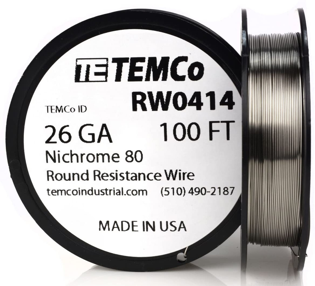 26 AWG 100 ft Nichrome 80 Resistance Wire - TEMCo Industrial