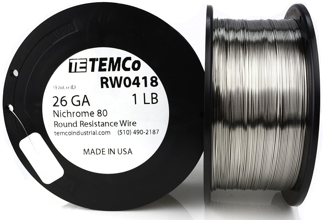 26 AWG 1 lb Nichrome 80 Resistance Wire - TEMCo Industrial