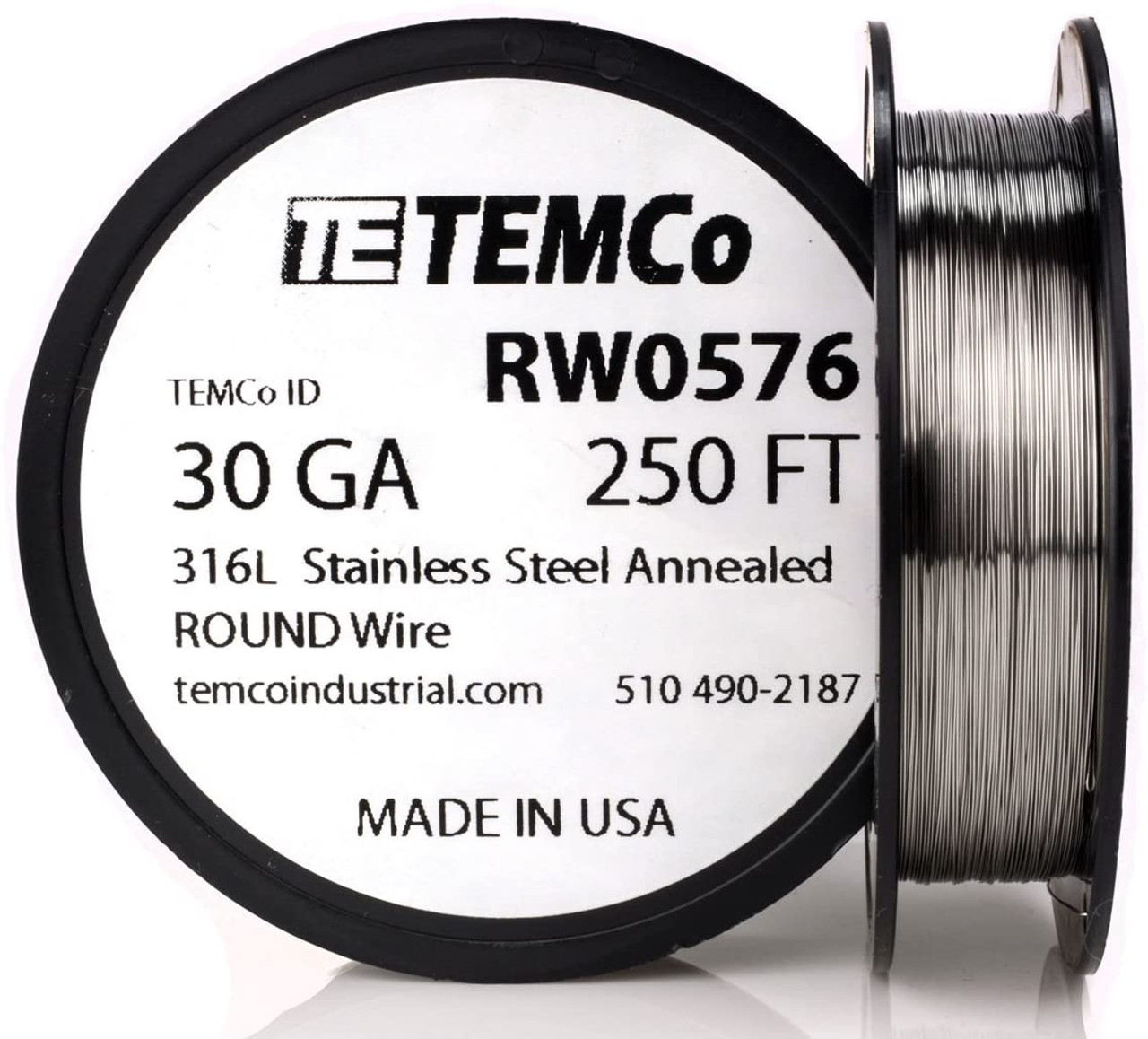 Stainless Steel Wire 30 AWG RW0576 - 250 FT 1.08 oz SS 316L Non