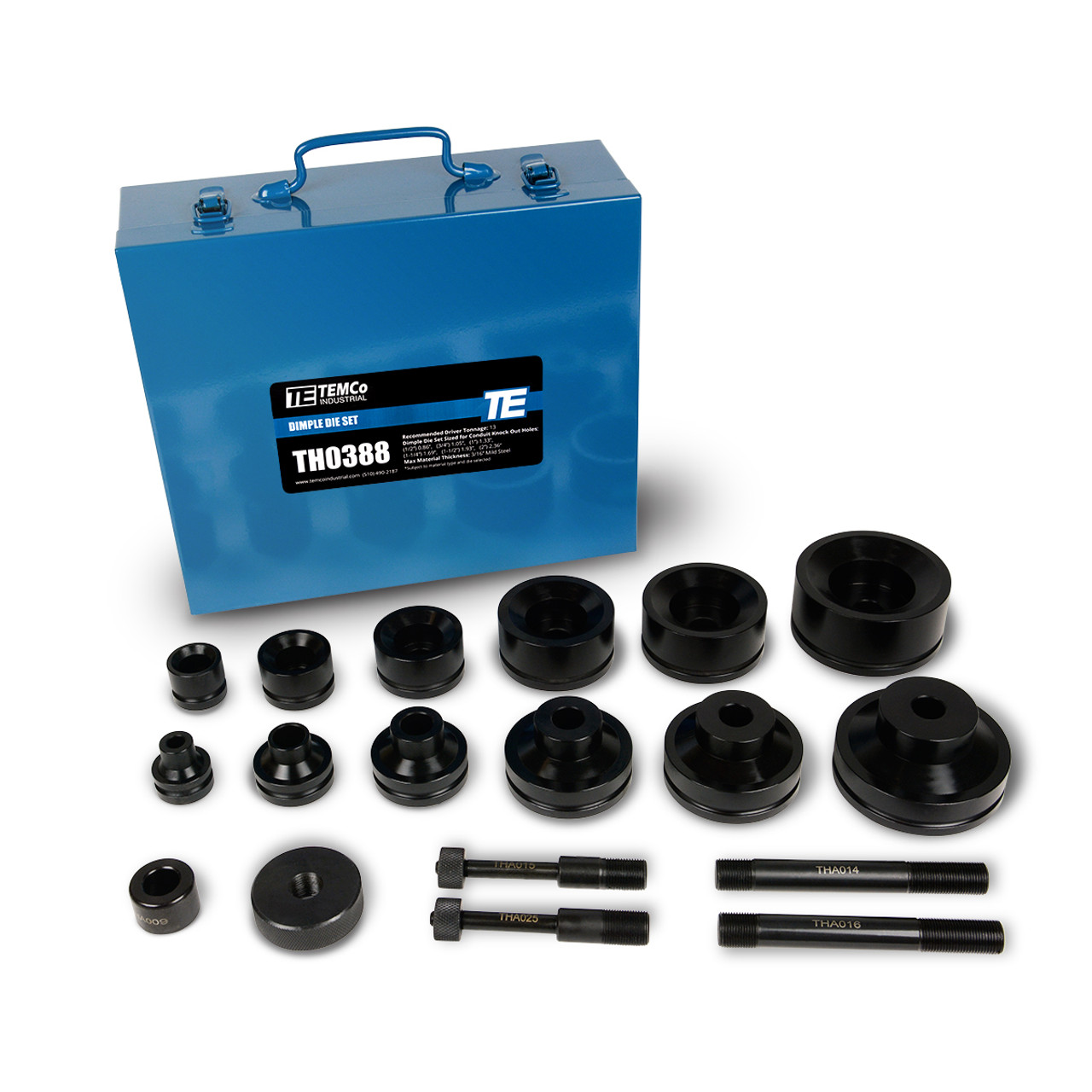 TH0388 Dimple Die Set Tool Kit 6pcs for Conduit Knockout Sizes: (1/2