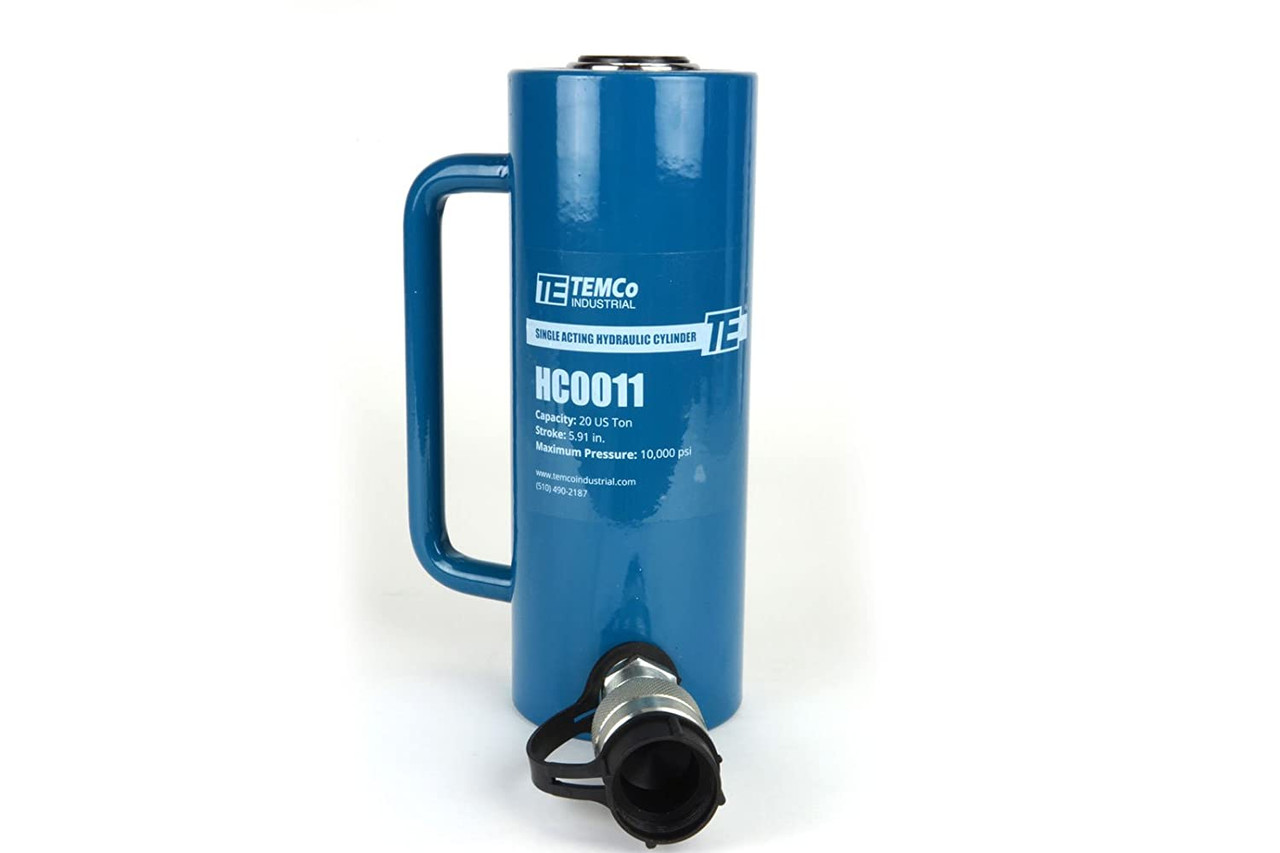 Hydraulic Cylinder Ram Single Acting 20 TON 6" Inch Stroke - TEMCo