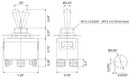 Heavy Duty 20A 125V ON-ON DPDT 6 Terminal Toggle Switch