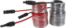 10 AWG Solar Wire Extension 50 Ft Black + 50 Ft Red with Staubli MC4 Connectors - Made in USA