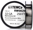 32 AWG 250 ft Nichrome 60 resistance wire.