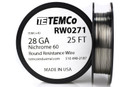 28 AWG 25 ft Nichrome 60 resistance wire.