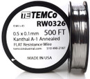 0.5 x 0.1 mm 500 ft Kanthal A-1 flat ribbon resistance wire.