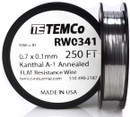 0.7 x 0.1 mm 250 ft Kanthal A-1 flat ribbon resistance wire.