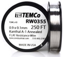 0.9 x 0.1 mm 250 ft Kanthal A-1 flat ribbon resistance wire.