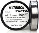 0.9 x 0.1 mm 500 ft Kanthal A-1 flat ribbon resistance wire.