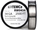 34 AWG 2500 ft Nichrome 80 resistance wire.