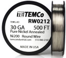 Pure Nickel Wire 30 AWG RW0212 - 500 Ft 2.4112 oz Nickel 200 Ni200 Non-Resistance