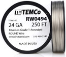 Titanium Wire 24 AWG RW0494 - 250 FT 2.48 oz Surgical Grade 1 Non-Resistance AWG