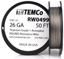 Titanium Wire 26 AWG RW0499 - 50 FT 0.34 oz Surgical Grade 1 Non-Resistance AWG
