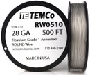 Titanium Wire 28 AWG RW0510 - 500 FT 1.95 oz Surgical Grade 1 Non-Resistance AWG