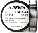 Stainless Steel Wire 30 AWG RW0574 - 50 FT 0.21 oz SS 316L Non-Resistance AWG