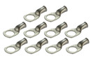 Tin Plated Copper Ring Terminal - 6 AWG, 1/2" Hole (10 Pack)