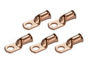 Bare Copper Ring Terminal - 1/0 AWG, 3/8" Hole (5 Pack)