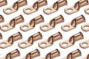 Bare Copper Ring Terminal - 1/0 AWG, 3/8" Hole (25 Pack)