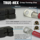 TEMCo TH0415 32-Pair Die Set for the TH0005 Hydraulic Cable Lug Crimper (Work with TH0400 Crimper)