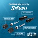 8 AWG Solar Wire Extension 5 Ft Black + 5 Ft Red with Staubli MC4 Connectors - Made in USA