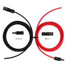 TEMCo 12 AWG Solar Wire Extension Cable, 5 Ft Red + 5 Ft Black, Staubli MC4 Connectors Pre-Installed on One End