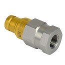 (HF0046 + HF0047) 3/8" Female NPT Thread 3/8" Body Pair Hydraulic Coupler ISO 16028 Flat Face Quick Connect