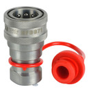 1/2" Female NPT Thread 1/2" Body Female Hydraulic Coupler ISO 7241B Poppet Valve Quick Connect