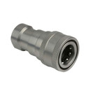 3/8" Female NPT Thread 3/8" Body Female Hydraulic Coupler ISO 7241B Poppet Valve Quick Connect
