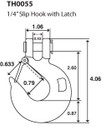 1/4 Inch Chain Slip Safety Latch Hook Clevis Rigging