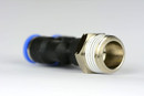 Pneumatic Y Splitter 3/8" NPT to 1/4" Hose OD Air Push Quick Connect Fitting