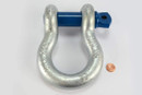 1 1/8" D Ring Bow Shackle Screw Pin Clevis 9.5 Ton