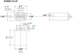 AC Electric Motor Run Capacitor RC0084 - 15 uf (mfd) 440 VAC Oval HVAC