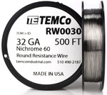 32 AWG 500 ft Nichrome 60 resistance wire.