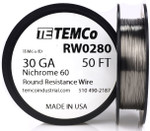 30 AWG 50 ft Nichrome 60 resistance wire.