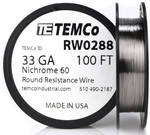 33 AWG 100 ft Nichrome 60 resistance wire.