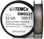 Titanium Wire 32 AWG RW0525 - 500 FT 0.79 oz Surgical Grade 1 Non-Resistance AWG